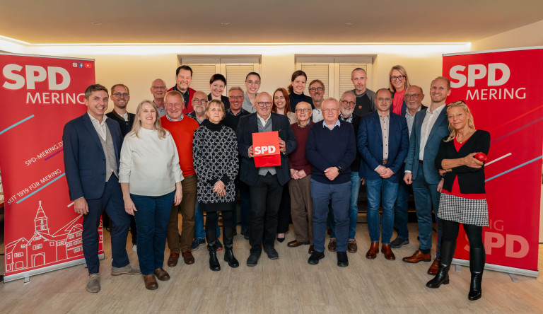 Das Kandidierendenteam der Meringer SPD. Foto: Michael Ruf.